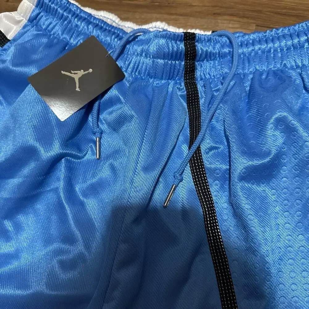 2007 Air Jordan UNC Blue Silky Dazzle Shiny Basketball Y2K 243740-412 Shorts